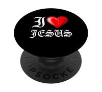 I Love Jesus T-Shirt PopSockets PopGrip Adhésif
