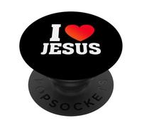 I Love Jesus T-Shirt PopSockets PopGrip Adhésif