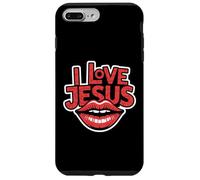 I Love Jesus - Vintage Kissing Lips Christian Faith Coque pour iPhone 7 Plus/8 Plus