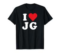 I Love JG Initials I Heart J.G. First Last Name J G T-Shirt