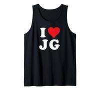 I Love JG Initials I Heart J.G. Prénom J G Débardeur