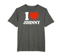 I Love Johnny, I Heart Johnny, Cœur Rouge de Saint Valentin T-Shirt