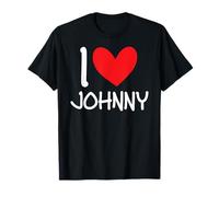 I Love Johnny Nom personnalisé Homme Guy BFF Friend Heart Boy T-Shirt