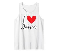 I Love Juliana Nom personnalisé Fille Femme BFF Julie Heart Débardeur