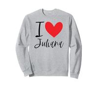 I Love Juliana Nom personnalisé Fille Femme BFF Julie Heart Sweatshirt
