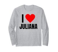 I Love Juliana Nom personnalisé pour Femme Cœur Julie Girls Manche Longue