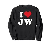 I Love JW Initials I Heart J.W. First Last Name J W Sweatshirt