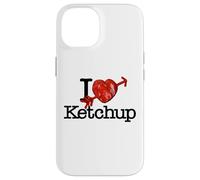 I Love Ketchup Sauce Tomate Cœur Coque pour iPhone 14