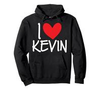 I Love Kevin Nom personnalisé Men Guy BFF Friend Heart Sweat à Capuche