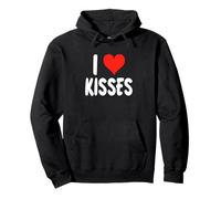 I Love Kisses- Heart - Petit ami, Petite Amie, Couple, Mari Sweat à Capuche