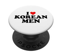 I Love Korean Men PopSockets PopGrip Adhésif