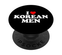 I Love Korean Men PopSockets PopGrip Adhésif