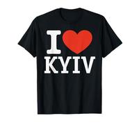 I Love Kyiv City Heart Graphic Souvenir Voyage T-Shirt