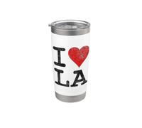 I LOVE LA L A LOS ANGELES CALIFORNIA Gobelet isotherme en acier inoxydable double paroi