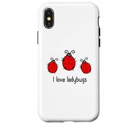 I Love Ladybugs Insects Coccinelle Coccinelle Coccinelle Coque pour iPhone X/XS