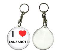 I Love Lanzarote - Porte-clés Badge 55mm