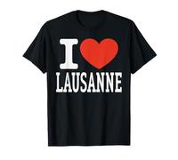 I Love Lausanne City Heart Graphic Souvenir Voyage T-Shirt