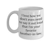 I Love Le Fait Qu'On N'Ait Même Pas Besoin De Le Dire À Voix Haute : Je Suis Ton Beau-Frère Préféré. Tasses Avec Poignée Tasse Céramique Tasse À Café 330Ml Pour Thé Collègue Chocolat Chaud