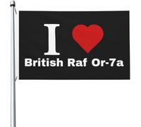I Love Le Raf Britannique Or-7A Drapeau De Festival Imprimé Drapeaux De Jardin Double Face Bannière 90X150Cm Pour Intérieure Anniversaires Fêtes