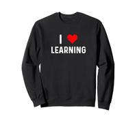 I Love Learning Heart Learn School College Profesor Sweatshirt