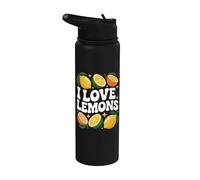 I Love Lemons Amateur d'agrumes Stainless Steel Insulated Water Bottle