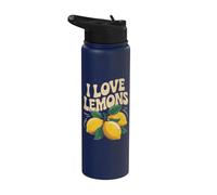 I Love Lemons Joyful Amateurs d'agrumes Stainless Steel Insulated Water Bottle