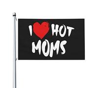 I Love Les Mamans Sexy Drapeaux De Jardin Suspendre Drapeaux De Maison Durable Bannières 90X150Cm Pour Plage Toutes Les Saisons Extérieure
