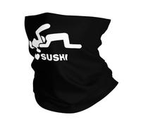 I Love Les Sushis Respirant Écharpe Tube Anti-UV Protection du Visage Cache-Col pour Course À Pied Vélo Femme