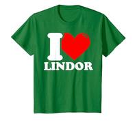 I Love Lindor T-Shirt, Enfant, Vert Kelly, 4 Ans