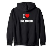I Love Live Music Musicians Concerts Festivals et Concerts Sweat à Capuche