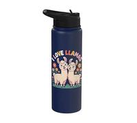 I Love Llamas Adorable lamas Joy Stainless Steel Insulated Water Bottle
