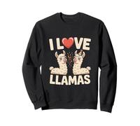 I Love Llamas Chapeau de fête avec confettis amusants Sweatshirt