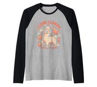 I Love Llamas Cute Fun Lama Art Hearts Manche Raglan