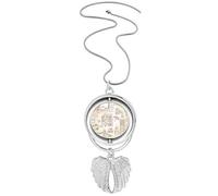 I Love London Britain Big Ben Bus Pendentif ailes d'ange