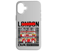 I Love London, Cool London UK Red Bus Illustration Graphic Coque pour iPhone 16 Plus