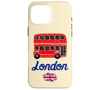 I Love London, Cool London UK Red Bus Illustration Graphic Coque pour iPhone 16 Pro Max
