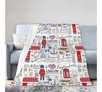 I Love London Couverture en micro polaire ultra douce pour climatisation Couverture chaude