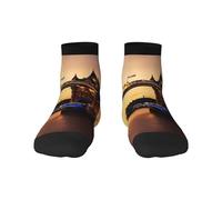I Love London Imprimer Printemps Automne Maison Adulte Chaussettes Respirantes Entraînements Toutes saisons, 2 Noir-1, taille unique