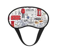 I Love London Masque de sommeil occultant à imprimé - Couverture des yeux pour dormeurs sur le côté, doux et confortable, parfait pour les voyages, la méditation