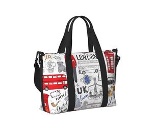 I Love London Sac à main de voyage portable pliable à bandoulière pour w nd, gym, vacances