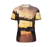 I Love London T-shirt à manches courtes pour homme, convient pour le sport, le fitness, les activités de plein air, usage quotidien, noir, XX-Large