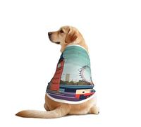 I Love London - Tenue pour chien avec manches imprimées, vêtements amusants lavables en machine pour chiens de taille moyenne et grande