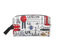 I Love London Trousse de toilette de voyage Mignon Trousse de maquillage Accessoires de maquillage, blanc, Taille unique