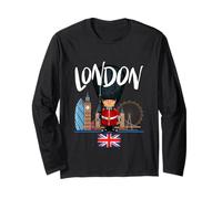 I Love London UK, Cool London Vibes Illustration Graphic Manche Longue