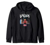 I Love London UK, Cool London Vibes Illustration Graphic Sweat à Capuche