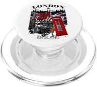 I Love London UK Flag with London Skyline Graphic London PopSockets PopGrip pour MagSafe