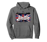 I Love London UK Flag with London Skyline Graphic London Sweat à Capuche