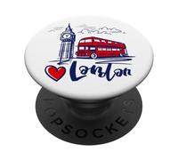 I Love London UK Sketch Drawing Novelty Cool Graphic London PopSockets PopGrip Adhésif