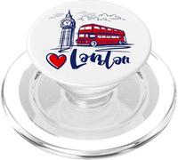 I Love London UK Sketch Drawing Novelty Cool Graphic London PopSockets PopGrip pour MagSafe
