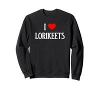 I Love Lorikeets I Heart Lorikeets Amoureux des Oiseaux Observateur d'oiseaux Sweatshirt